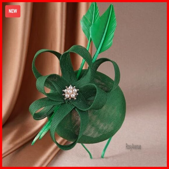 Feather Derby Fascinator Hat with Hair Clip for Tea Parties & Weddings main image 4